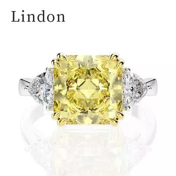 Свадебное обручальное кольцо Lindon с цитрином, ювелирные украшения 7 розовый