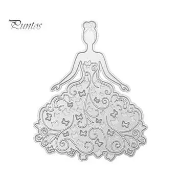 Свадебное платье для девочек, штампы, сделай сам, скрапбукинг, бумажные карты, альбом, тиснение, форма
