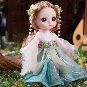 Свадебное платье для куклы Hanfu Palace - детская игрушка-одевалка 17cm doll bagged (no gift box)