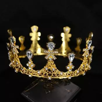 Свадебное платье невесты, тиара на день рождения, платье с цветами, корона, корона в стиле барокко, тиара-бабочка в сочетании с золотыми стразами