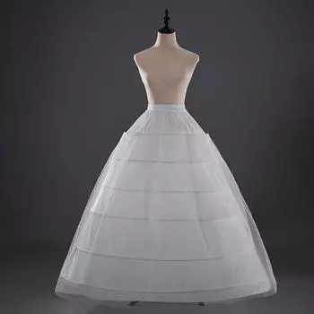 Свадебное платье Нижняя юбка 6 обручей Длинная эластичная талия Линия нижней юбки