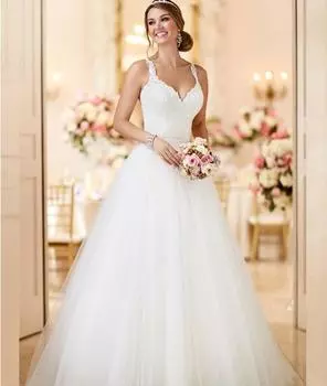 Свадебное платье с длинными рукавами трапециевидной формы, новое свадебное платье со шлейфом, кружевное свадебное платье для невесты, свадебное платье со шлейфом, женское 4XL белый