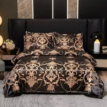 Свадебное постельное белье Европейский жаккардовый пододеяльник Комплект из трех предметов Соединенные Штаты Европа US Single 150 * 200cm two-piece set