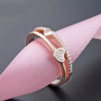 Свадебное сверкающее бриллиантовое кольцо из стерлингового серебра 925 пробы, обручальные кольца для женщин, ювелирные изделия, регулируемое кольцо, подарок, оптовая продажа Resizable