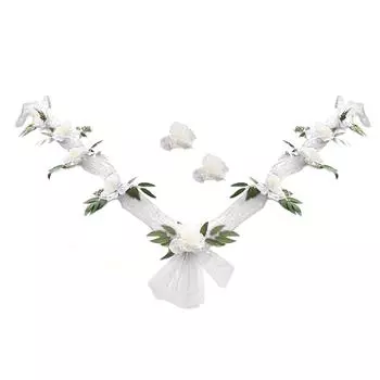 Свадебное украшение передней части автомобиля цветами Искусственные цветы для вечеринки, праздника style f