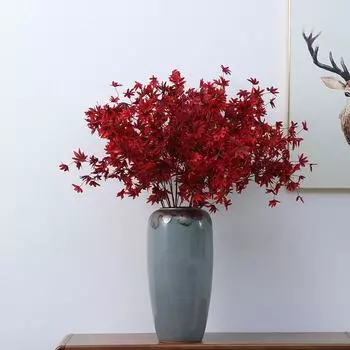 Свадебное украшение Подвесной потолок Имитация цветов Домашнее украшение Искусственные цветы Имитация веток клена Имитация листьев клена Растения белый