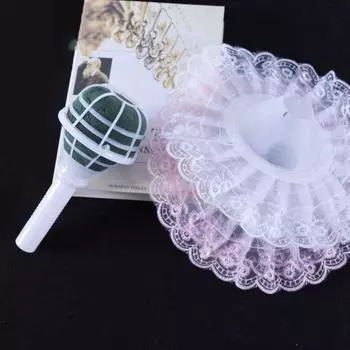 Свадебное украшение с кружевными букетами, принадлежности для свадебных цветов, держатель для букета, цветочная пена розовый