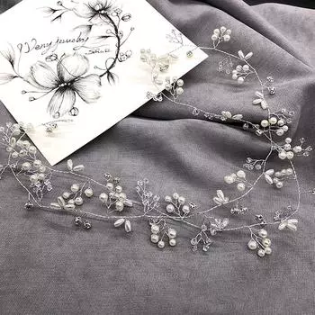 Свадебные аксессуары для волос шиньоны тиара женская свадебная головная повязка тиара бусины