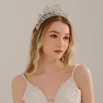 Свадебные аксессуары для волос, свадебное платье, аксессуары для головы, преувеличенная ретро-корона в стиле барокко, свадебная корона из сплава со стразами