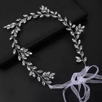 Свадебные аксессуары для волос Свадебные аксессуары Головные уборы ручной работы Свадебные аксессуары Хрустальная повязка на голову серебряный