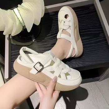 Свадебные босоножки на каблуке «рыбий рот» 35