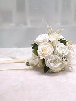 Свадебные букеты для невесты, подружки невесты, богемные белые искусственные розы, пионы, букеты для свадебных украшений слоновая кость
