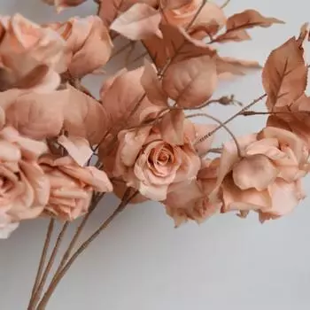 Свадебные букеты, искусственные цветы, 4 шт., искусственные шелковые розы со стеблями, настоящие, объемные цветы для центральных композиций, приемов, вечеринок, домашнего декора синий