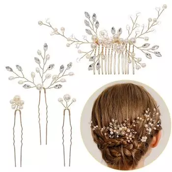 Свадебные цветочные гребни для волос со стразами, золотые свадебные украшения для головы, аксессуары для вечеринок для женщин