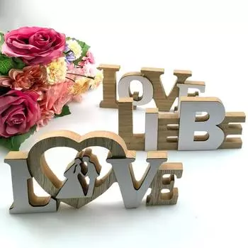 Свадебные деревянные настольные украшения с английским алфавитом