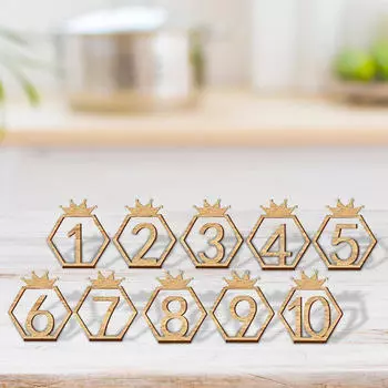 Свадебные номера столов деревянные с основанием, карточки прочные сиденья для