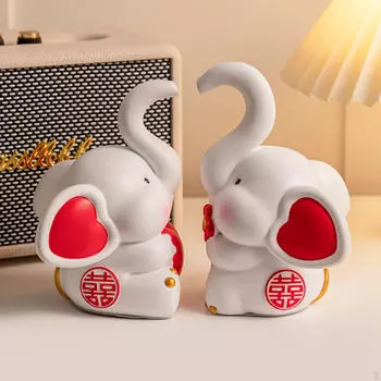 Свадебные пары статуи слонов украшения произведения искусства украшения дома настольные любящие статуэтки искусство