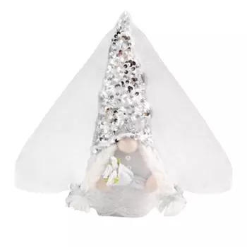 Свадебные плюшевые гномы кукла украшение для дома украшения свадебная безликая кукла настольный декор для свадьбы Green