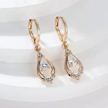 Свадебные серьги-капли в стиле бохо золотого цвета, роскошные серьги-кольца с полыми листьями, белые стеклянные серьги-крючки в форме капли для женщин белый