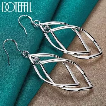 Свадебные серьги-подвески из стерлингового серебра 925 пробы, модные ювелирные изделия 6.20*1.80cm