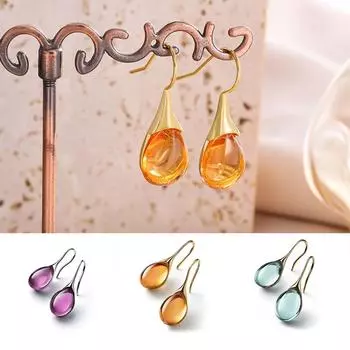 Свадебные серьги с инкрустацией, изящные ювелирные изделия, модный натуральный камень 3*1cm