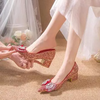 Свадебные туфли для женщин 2024 года, модные женские туфли на высоком каблуке, летние туфли с острым носком, новые свадебные туфли с бабочкой и кристаллами 34