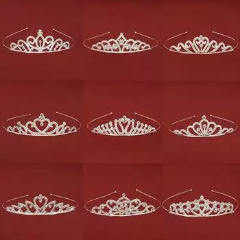Свадебные украшения детская повязка на голову повязка на голову сплав день рождения корона цветы наряд аксессуары для волос принцесса корона