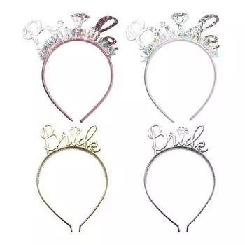 Свадебные украшения из пайеток для волос невесты, повязка на голову для невесты, повязка на голову в корейском стиле silver-A