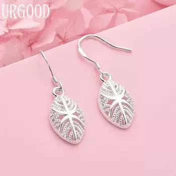 Свадебные украшения из стерлингового серебра 925 пробы, модные серьги 3.40*1.10cm