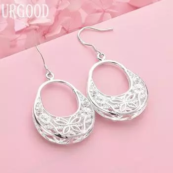 Свадебные украшения из стерлингового серебра 925 пробы, модный кулон, серьги