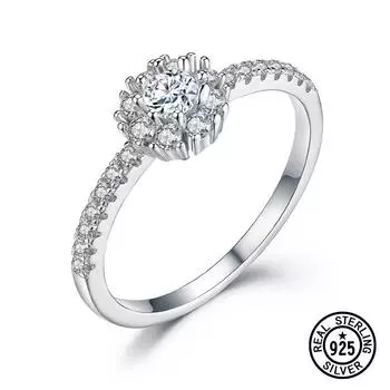 Свадебные украшения из стерлингового серебра 925 пробы, нежные обручальные кольца для женщин, подарки на годовщину, элегантные ювелирные изделия 7
