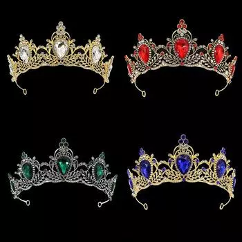 Свадебные украшения свадебное платье аксессуары ободок головной убор принцесса стиль выступление аксессуары для волос день рождения корона сплав стразы