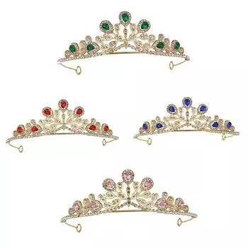 Свадебные украшения свадебное платье тиара день рождения корона сплав повязка на голову принцесса тиара выступление аксессуары для волос корона