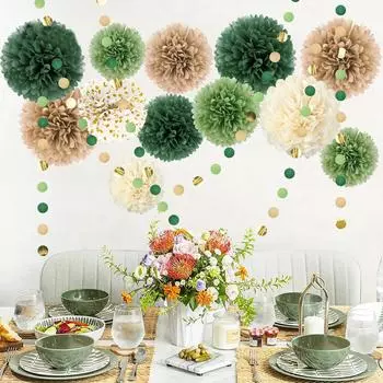 Свадебные украшения тканевые помпоны бумажные гирлянды круглые для свадьбы дня рождения вечеринки украшения фон
