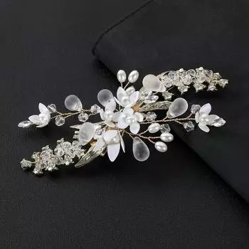 Свадебные украшения, украшение для волос в стиле супер-феи, укладка костюма Сюхэ, боковая заколка, свадебные аксессуары в стиле ханьфу, жемчужный кристалл, бисерная шпилька золотой