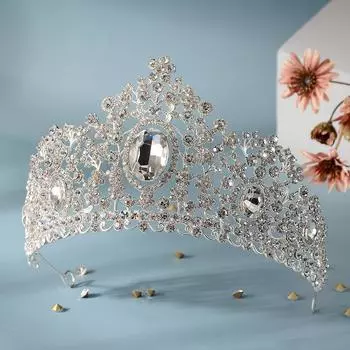 Свадебные украшения в стиле барокко средневековое свадебное платье корона сплав горный хрусталь ювелирные изделия тиара аксессуары для волос