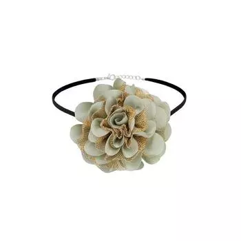 Свадебные женские преувеличенные большие воротники, модные короткие пышные тканевые украшения с цветочным принтом, ювелирные украшения, женское элегантное колье-колье жёлтый