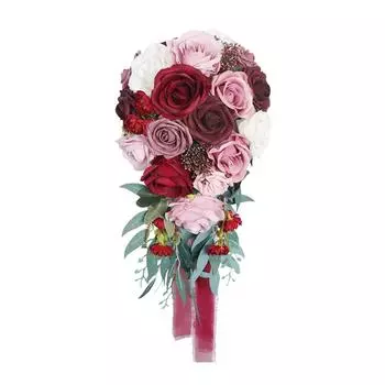 Свадебный букет из искусственных цветов. Экологичный и не требующий особого ухода искусственный свадебный букет.