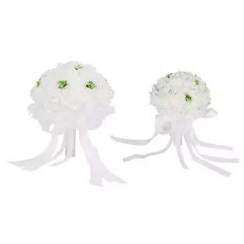 Свадебный букет невесты, держащей пену с цветами, кружевной край, креативные принадлежности для букетов Small Bouquet