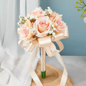 Свадебный букет невесты ручной работы цветочный аксессуар современный реквизит для выпускного вечера искусственные цветы для душа