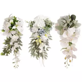 Свадебный букет невесты, свадебный букет в руку, бросательный букет, цветочный свадебный букет, искусственный цветок на годовщину