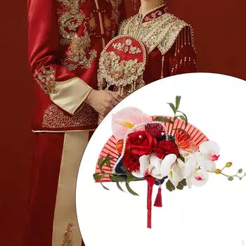 Свадебный Букет Проведение Свадьбы В Китайском Стиле Рука Вентилятор Мода Бросок розовый