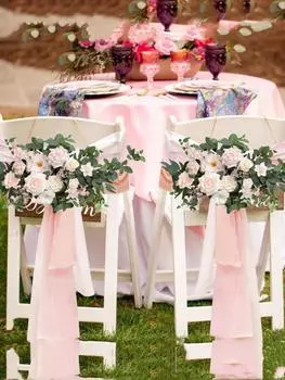 Свадебный цветочный гирлянда приветственный знак искусственные цветы фон гирлянда для церемонии прием дверь настенный мольберт украшение дома прихожая доска декор стола красный