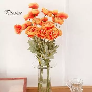 Свадебный цветок-симулятор, 4 головки, роса, лотос, камелия, реалистичные, не выцветающие, не требующие особого ухода искусственные цветы фиолетовый