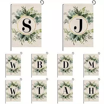 Свадебный декор 26 английских букв фамилии Цветочный двухсторонний садовый флаг с принтом садового флага