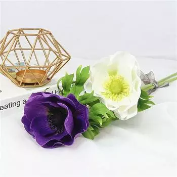 Свадебный декор Имитация цветка, одиночная ветка Серебряный лотос Ю Мейрен, украшение для дома, украшение рабочего стола, внутреннее украшение 63cm белый