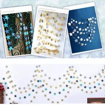 Свадебный Декор Экрана Бумажные Гирлянды Украшение Партии День Рождения Праздничные Атрибуты Яркая Звезда 01