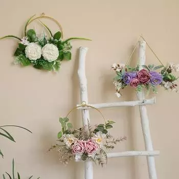 Свадебный дом в скандинавском стиле, гостиная, цветочное украшение, венок, настенный декор, реквизит для фотографий, искусственные цветы, украшения из искусственных цветов розовый