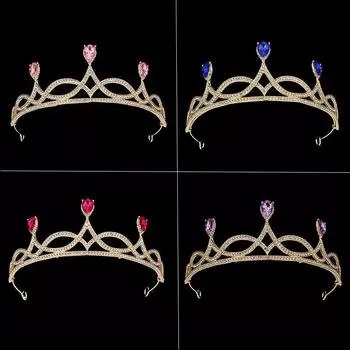Свадебный головной убор из сплава со стразами головной убор головной убор свадебные аксессуары макияж платье аксессуары для волос корона на день рождения