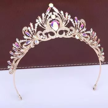Свадебный головной убор, роскошная новая корона, свадебное платье в стиле барокко, аксессуары для волос с короной на день рождения